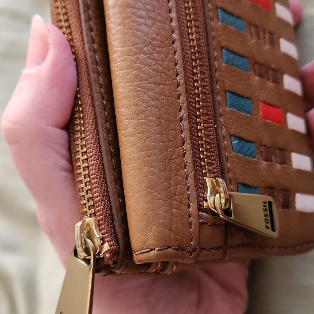 Fossil Emma Colorful Stripes Leather Wallet - Picture 6 of 7